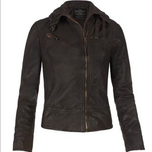 All Saints Belvedere leather moto jacket